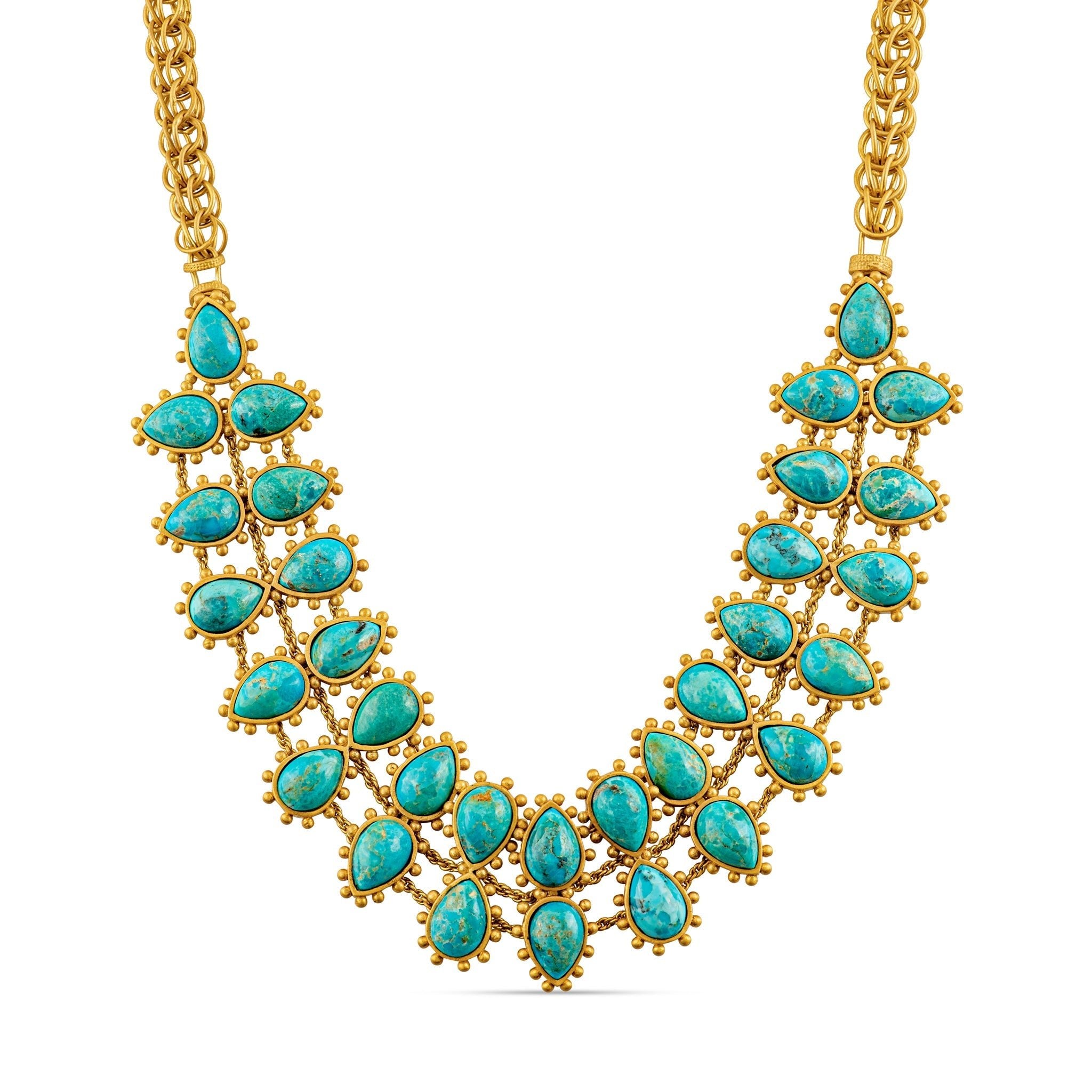 Rio Collar Necklace - Turquoise by Christina Greene at Shirley Shoppe