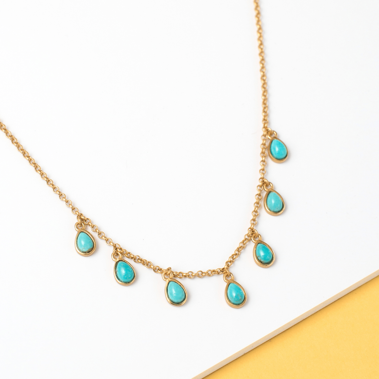 Rise & Shine Collar Necklace - Turquoise by Christina Greene at Shirley Shoppe