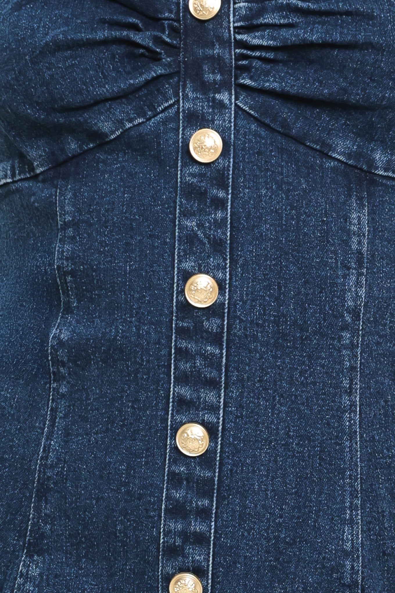 RIVET ROMANCE DENIM MINI DRESS by Flying Tomato at Shirley Shoppe