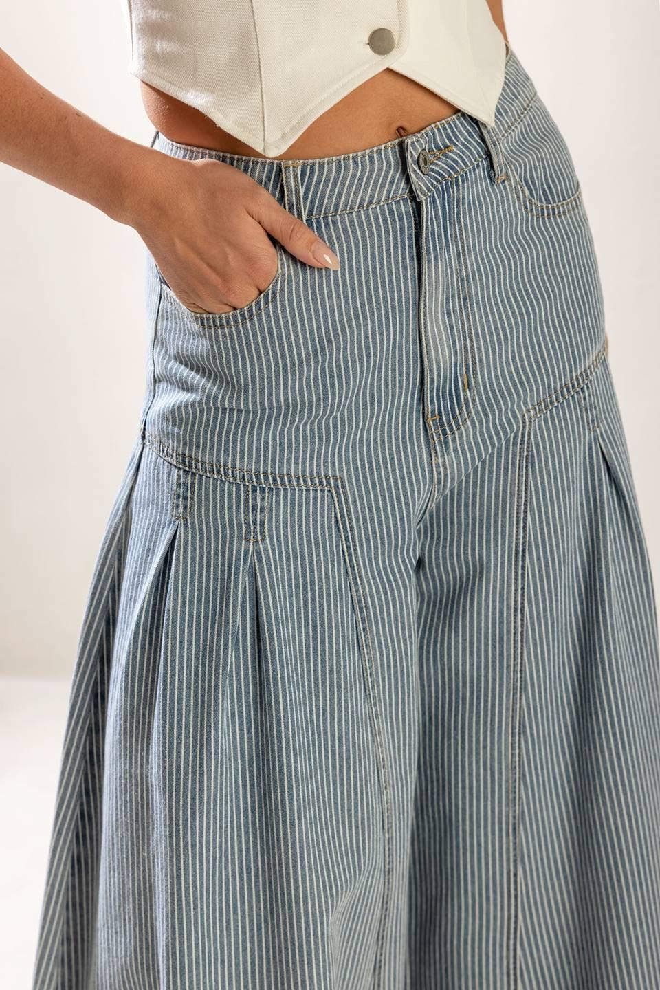 ROOFTOP ROMANCE DENIM PANTS by Flying Tomato at Shirley Shoppe