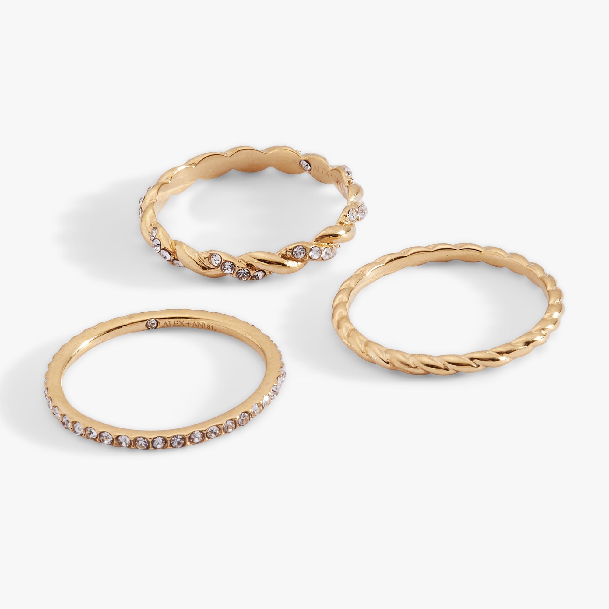 Rope Stacking Ring Set of 3 by ALEX AND ANI at Shirley Shoppe