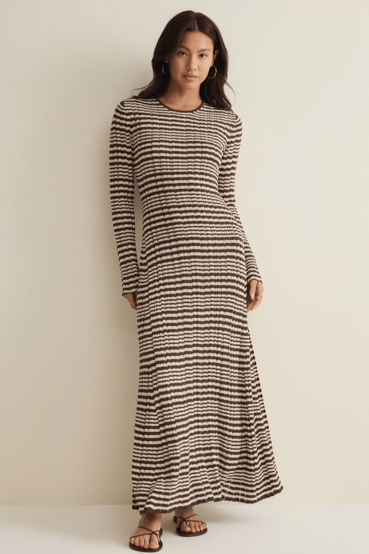 Rosetta Striped Maxi Dress by z supply at Shirley Shoppe