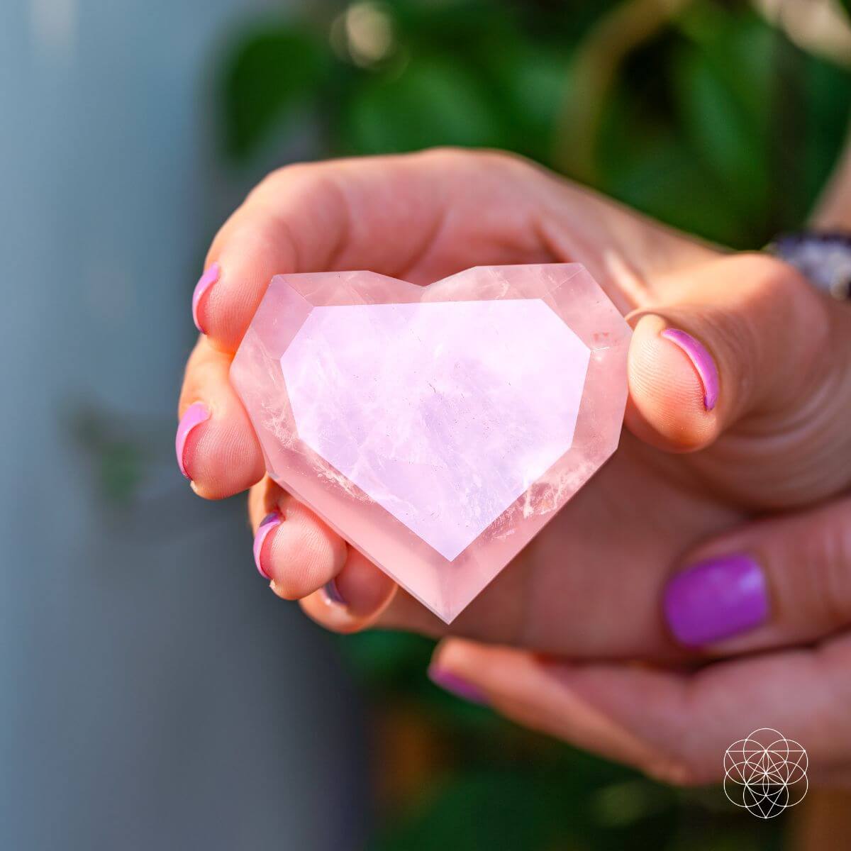 Royal Diamond Heart - Madagascar Rose Quartz for Infinite Love by Conscious Items at Shirley Shoppe