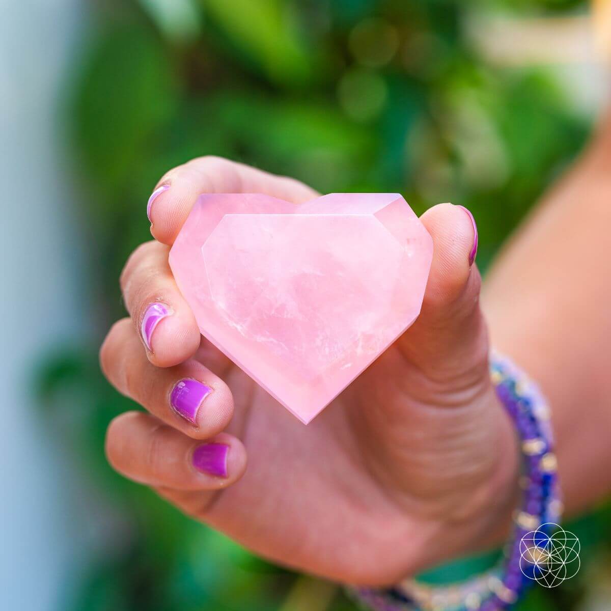 Royal Diamond Heart - Madagascar Rose Quartz for Infinite Love by Conscious Items at Shirley Shoppe