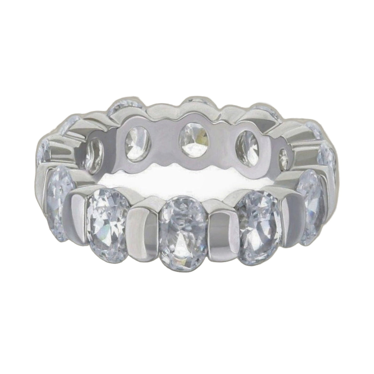925 Eternity Band — Bar-Set Oval