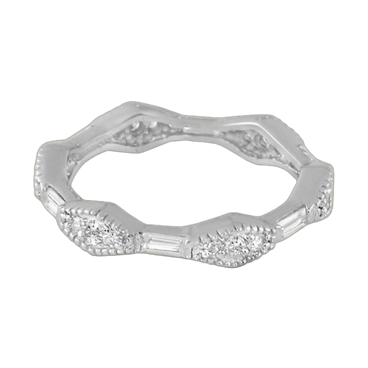 Pave Sterling Silver Eternity Ring