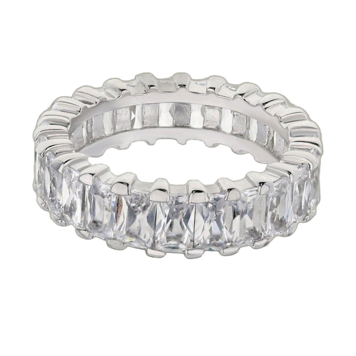 925 Eternity Band — Bar-Set Baguette