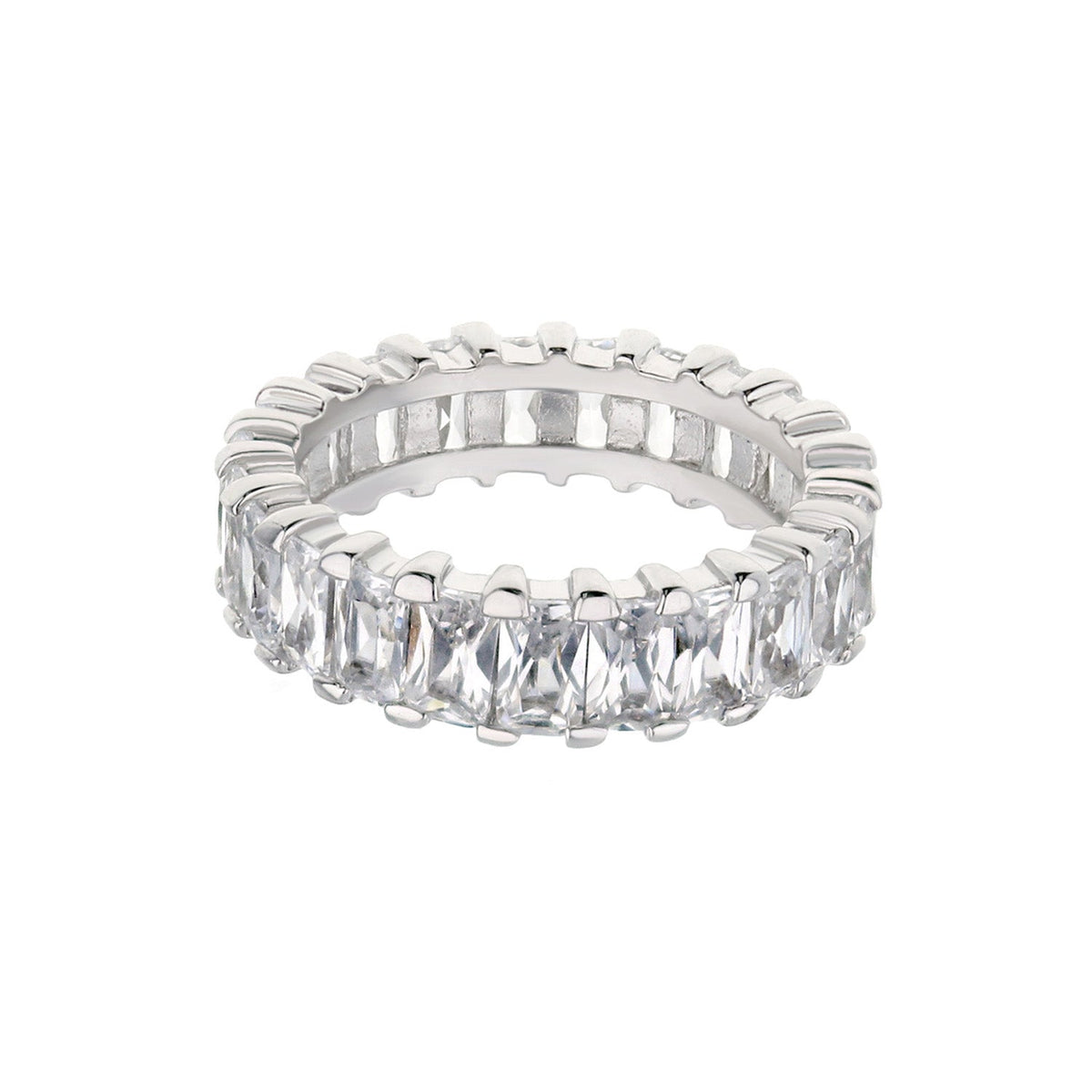 925 Eternity Band — Bar-Set Baguette
