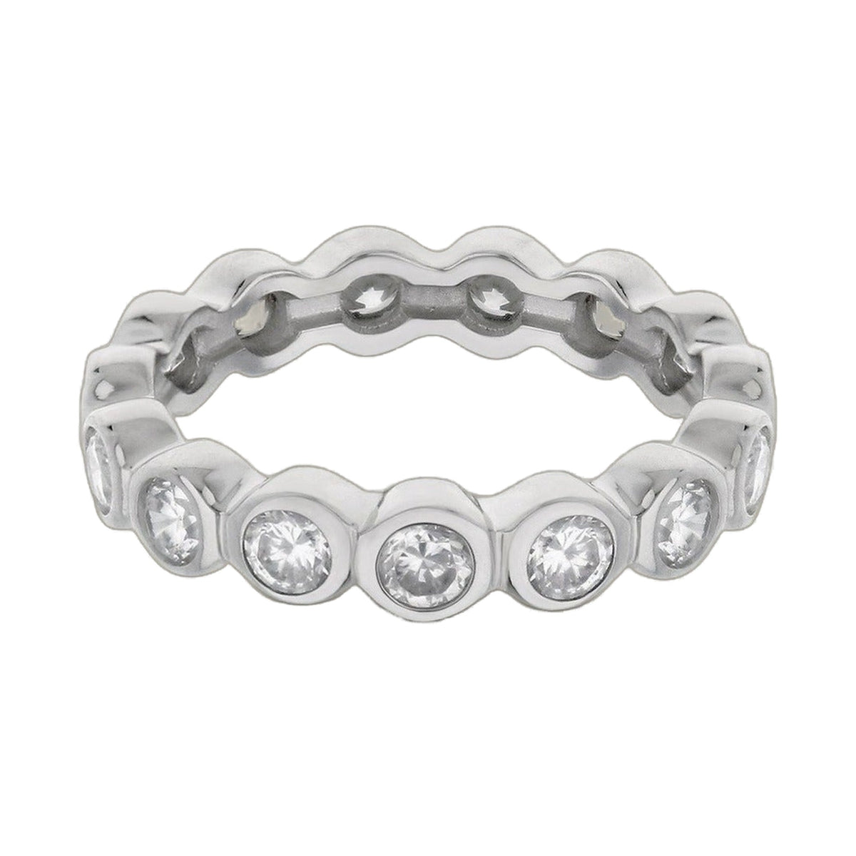 925 Eternity Band — Bezel Round