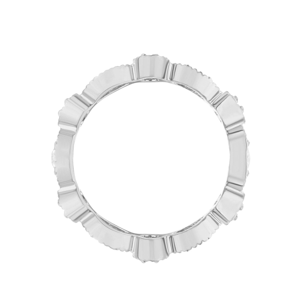 Glamour Pave Sterling Silver Eternity Ring