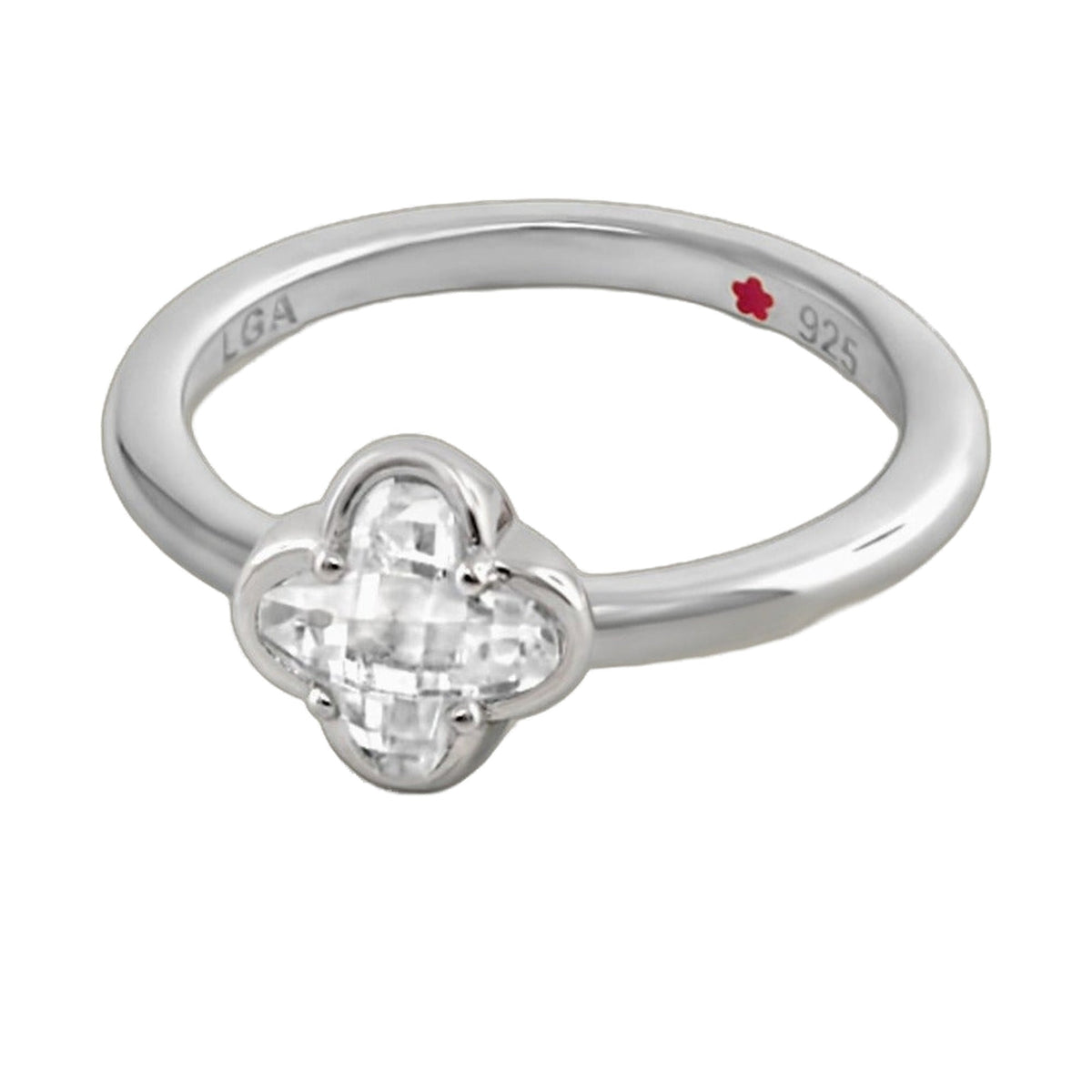 Layers of Love Stackable Ring — Faceted Clover