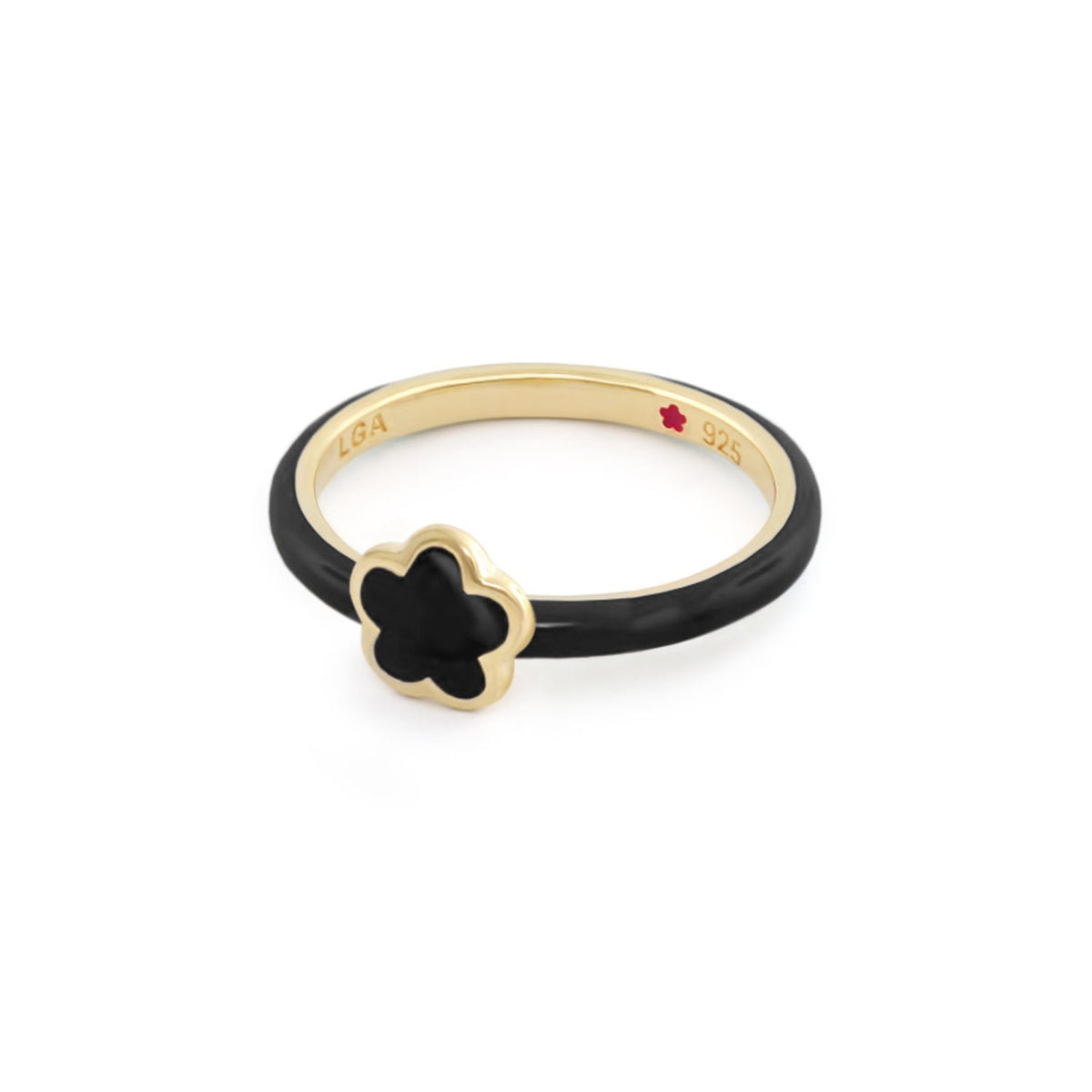 Layers of Love Stackable Ring — Enamel Flower