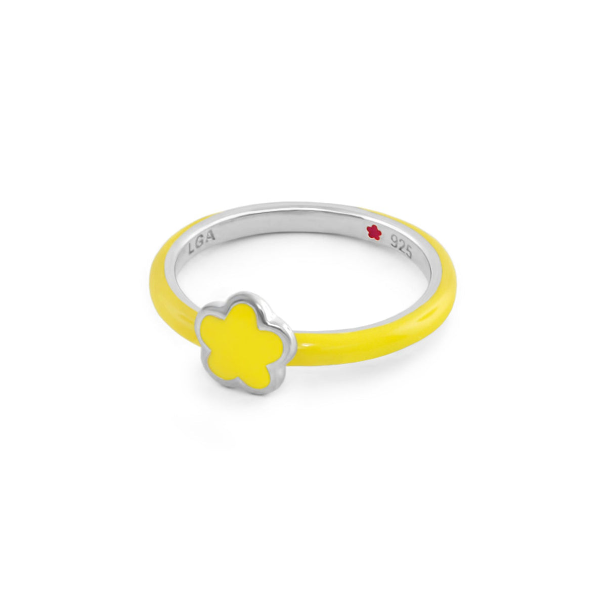 Layers of Love Stackable Ring — Enamel Flower