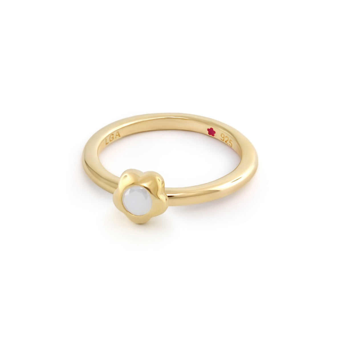 Layers of Love Stackable Ring — Flower Bezel