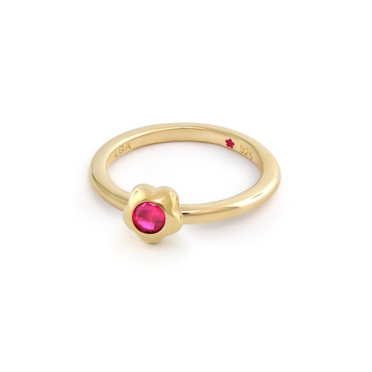 Layers of Love Stackable Ring — Flower Bezel