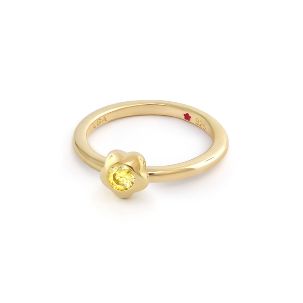 Layers of Love Stackable Ring — Flower Bezel