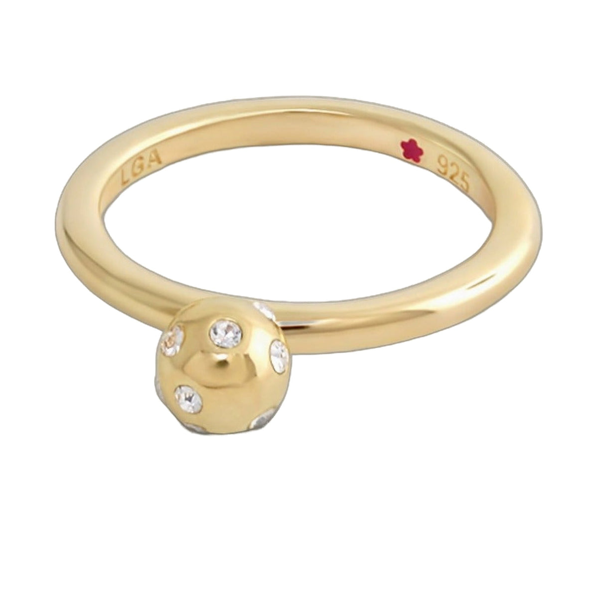 Layers of Love Stackable Ring — Crystal Dot Bead