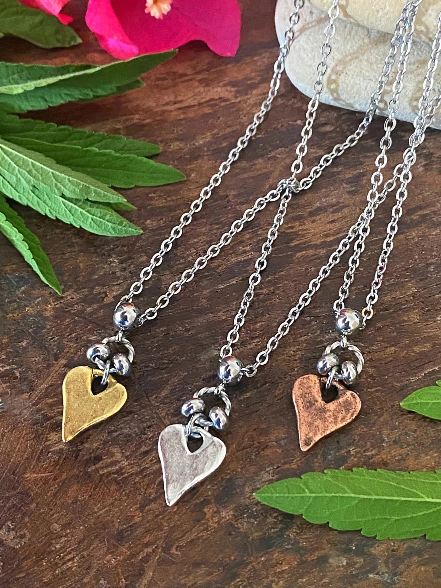 RUSTIC HEART NECKLACE by Bellaforma Jewelry at Shirley Shoppe