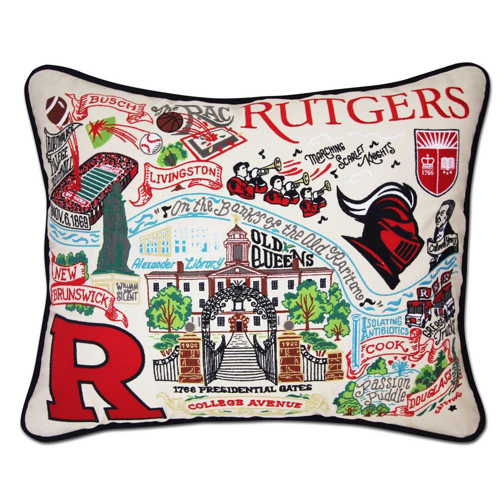Rutgers University Collegiate Embroidered Pillow by CatStudio by Quirks! at Shirley Shoppe