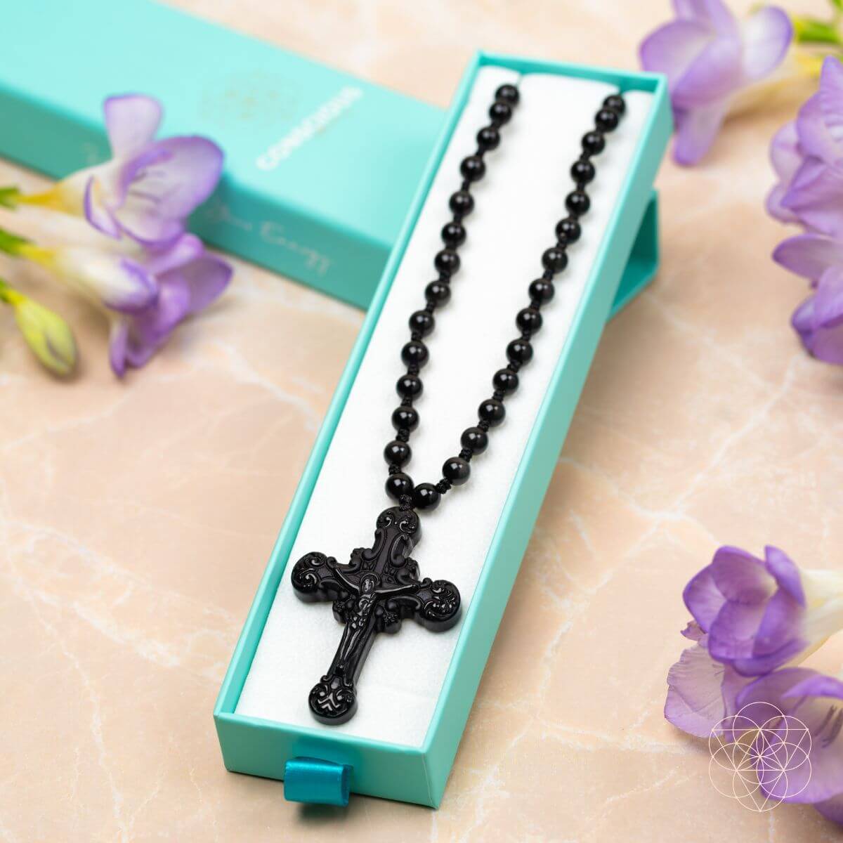 Sacred Armor: Black Obsidian Cross of Faith & Protection by Conscious Items at Shirley Shoppe