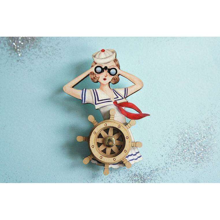 Sailor Pin Up Brooch by Laliblue