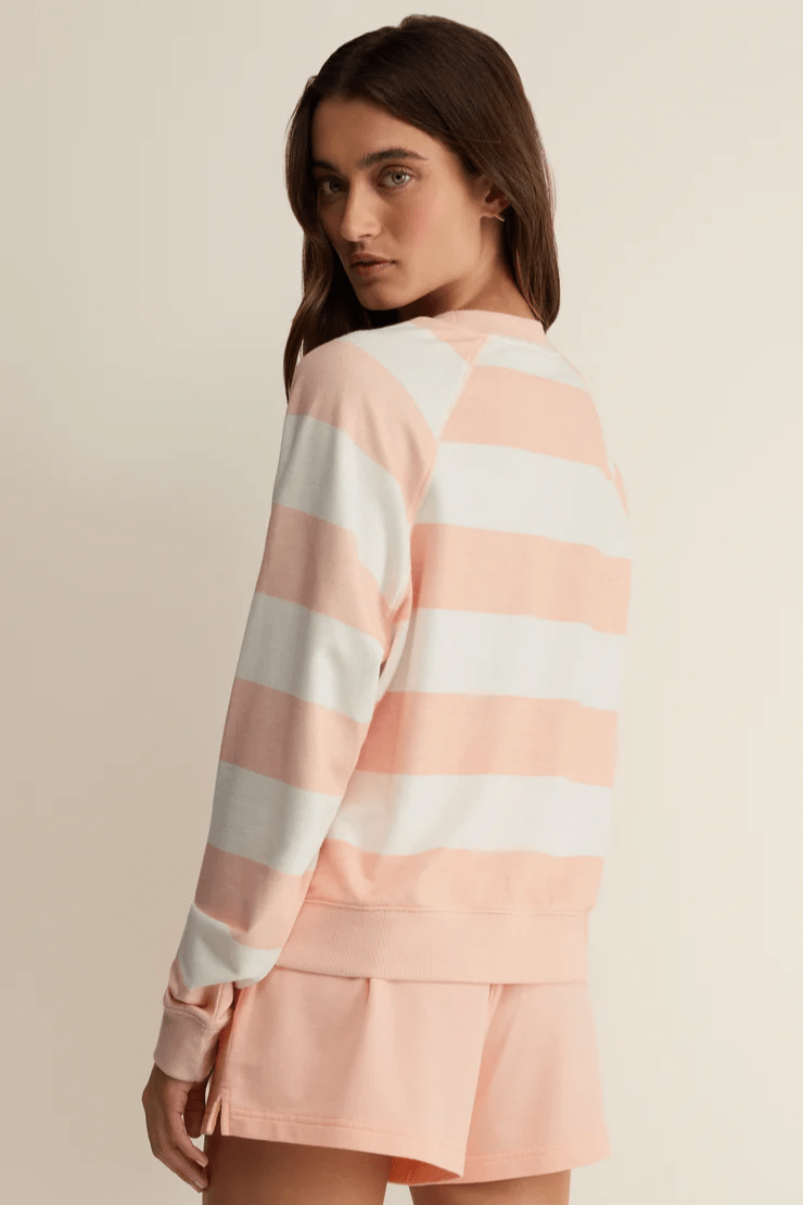 SALDANA STRIPE SWEATSHIRT by z supply at Shirley Shoppe
