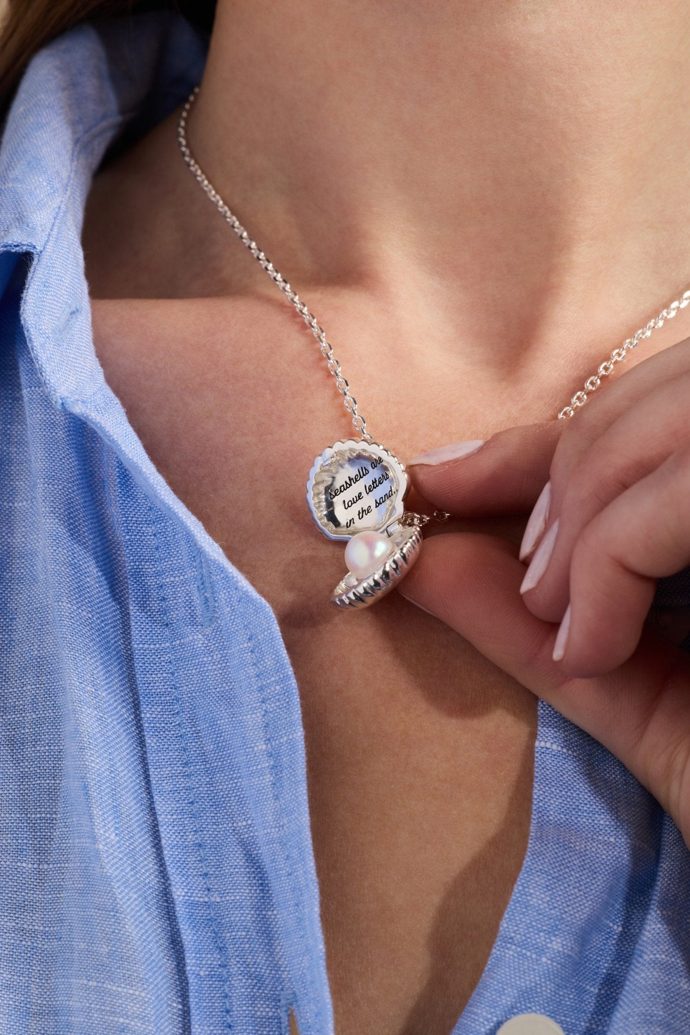 Salt + Sea 'Seashells Are Love Letters In The Sand' Seashell Locket Pendant by ALEX AND ANI at Shirley Shoppe
