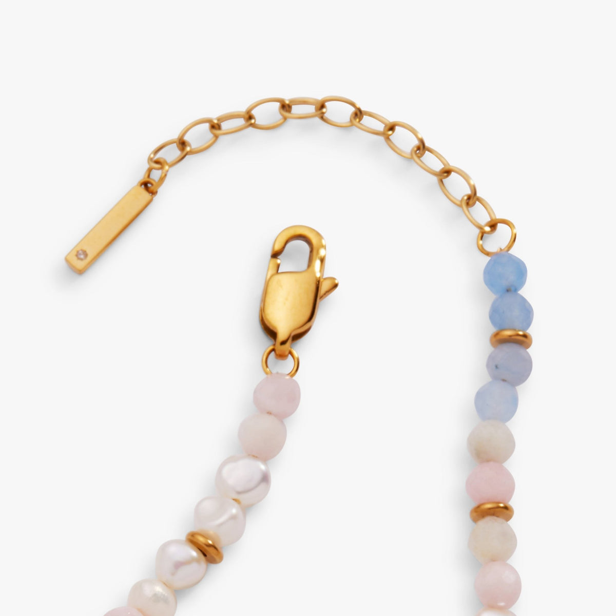 Sandy Peach Ombre Semi-Precious Beaded Anklet by ALEX AND ANI at Shirley Shoppe