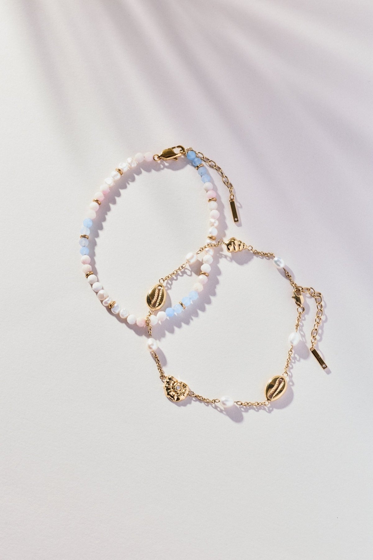 Sandy Peach Ombre Semi-Precious Beaded Anklet by ALEX AND ANI at Shirley Shoppe