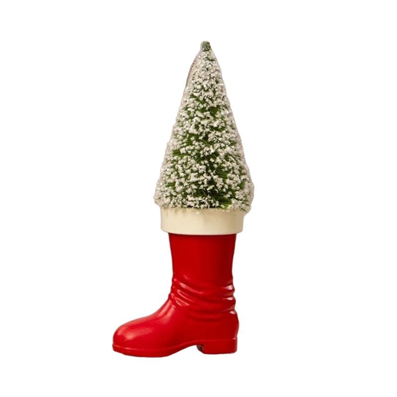 Santa Boot with Bottle Brush Tree Ornament by Quirks! at Shirley Shoppe