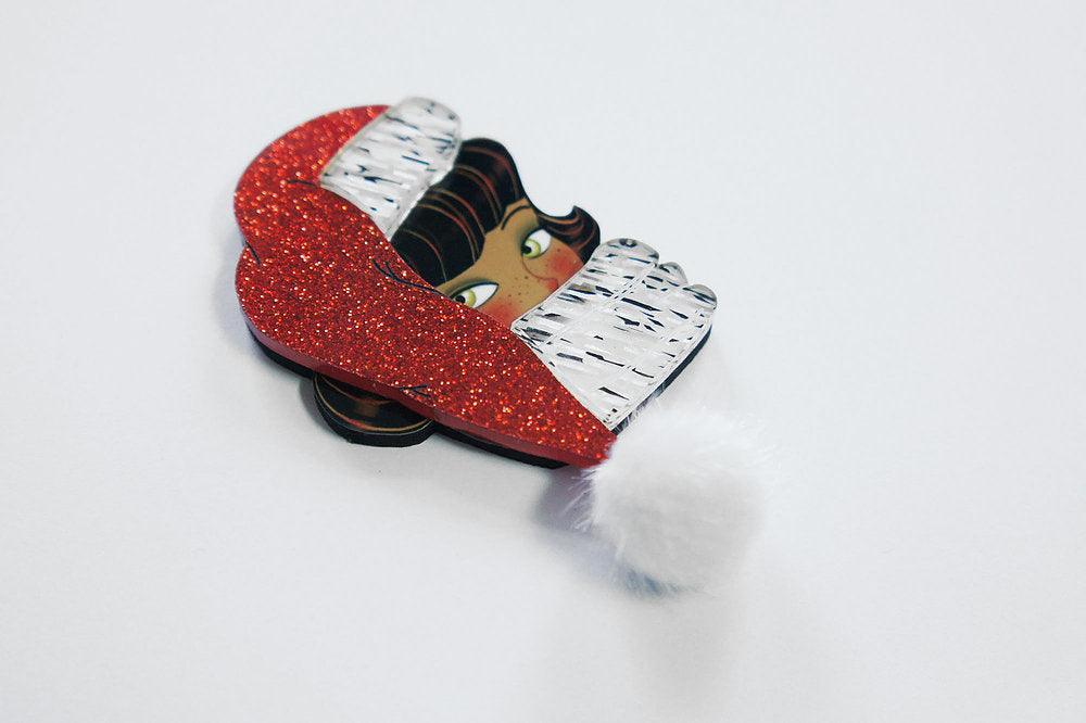 Santa Claus Hazel Brooch by Laliblue by Quirks! at Shirley Shoppe