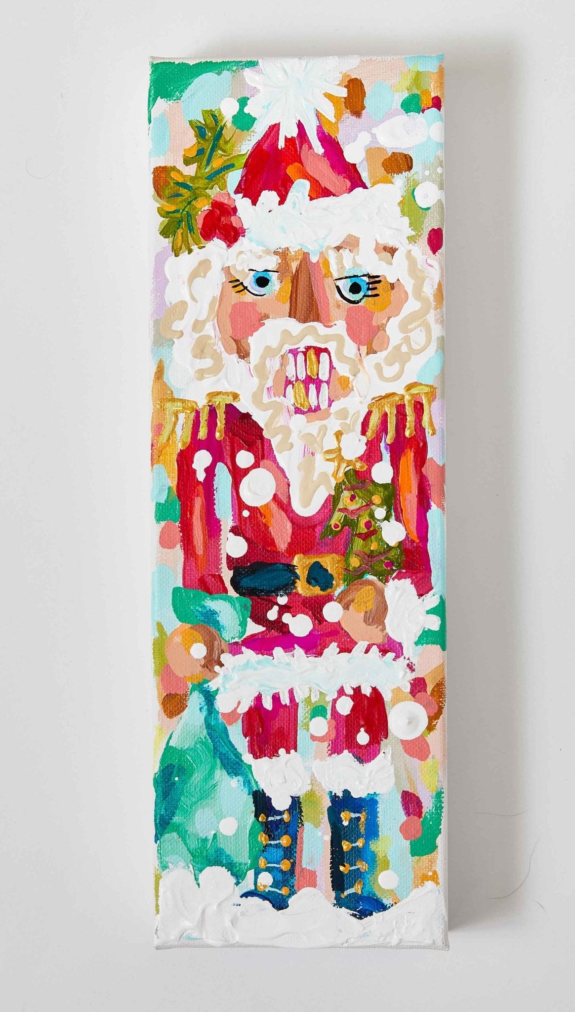 Santa Nutcracker Christmas Painting: 3x9 by Quirks! at Shirley Shoppe