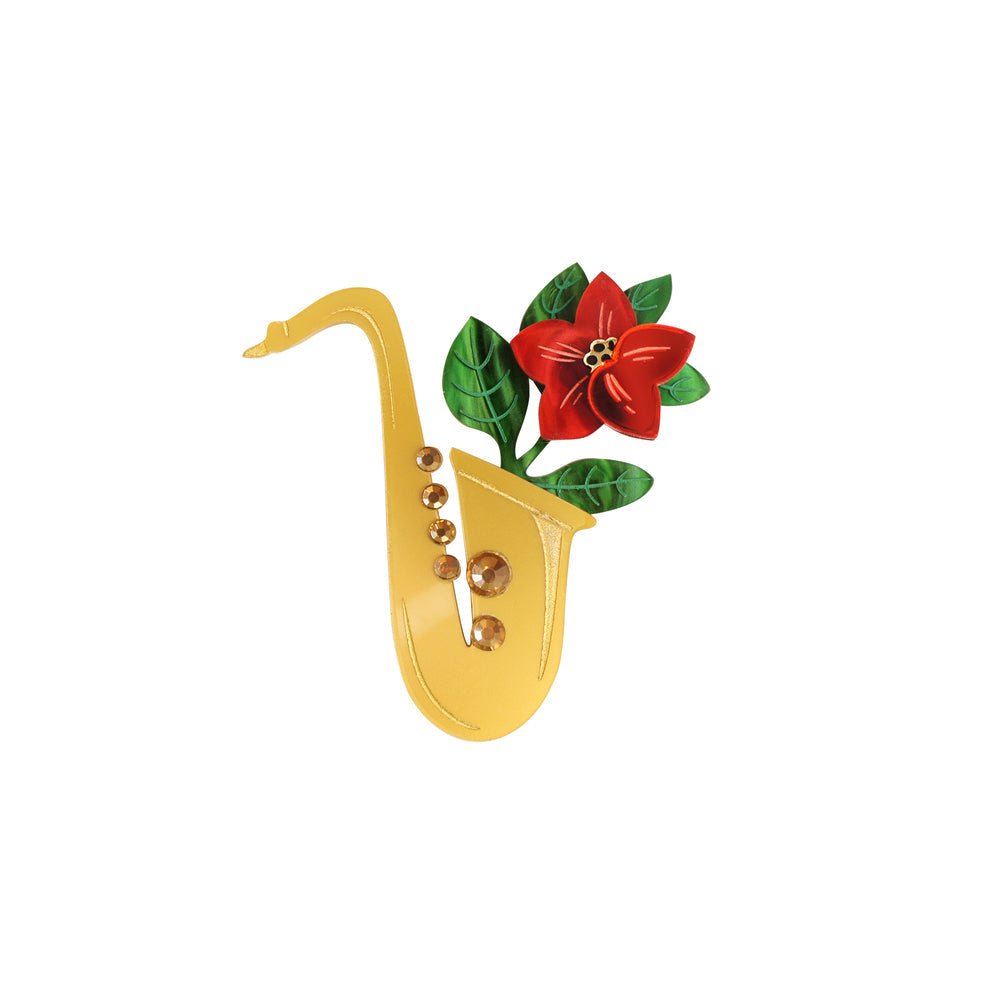 Saxophone Brooch by Laliblue by Quirks! at Shirley Shoppe