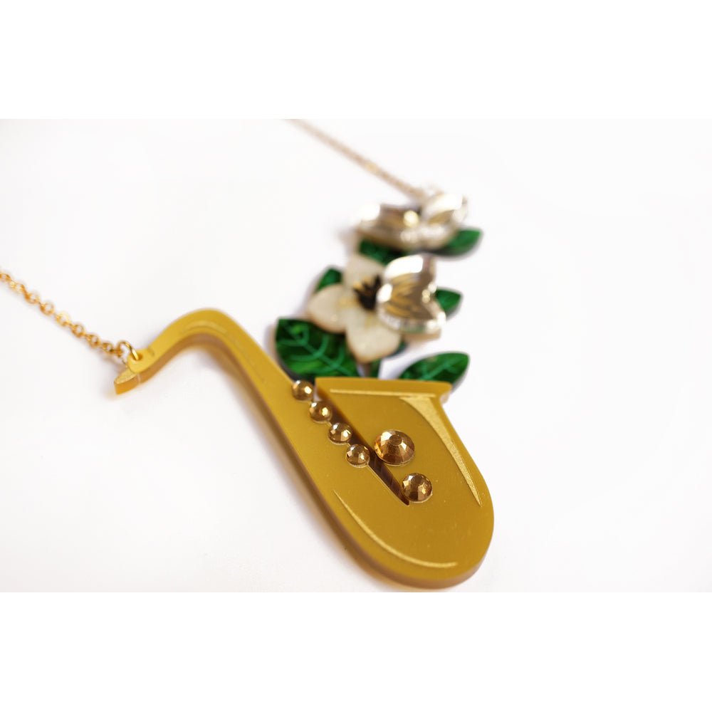 Saxophone Necklace by Laliblue by Quirks! at Shirley Shoppe