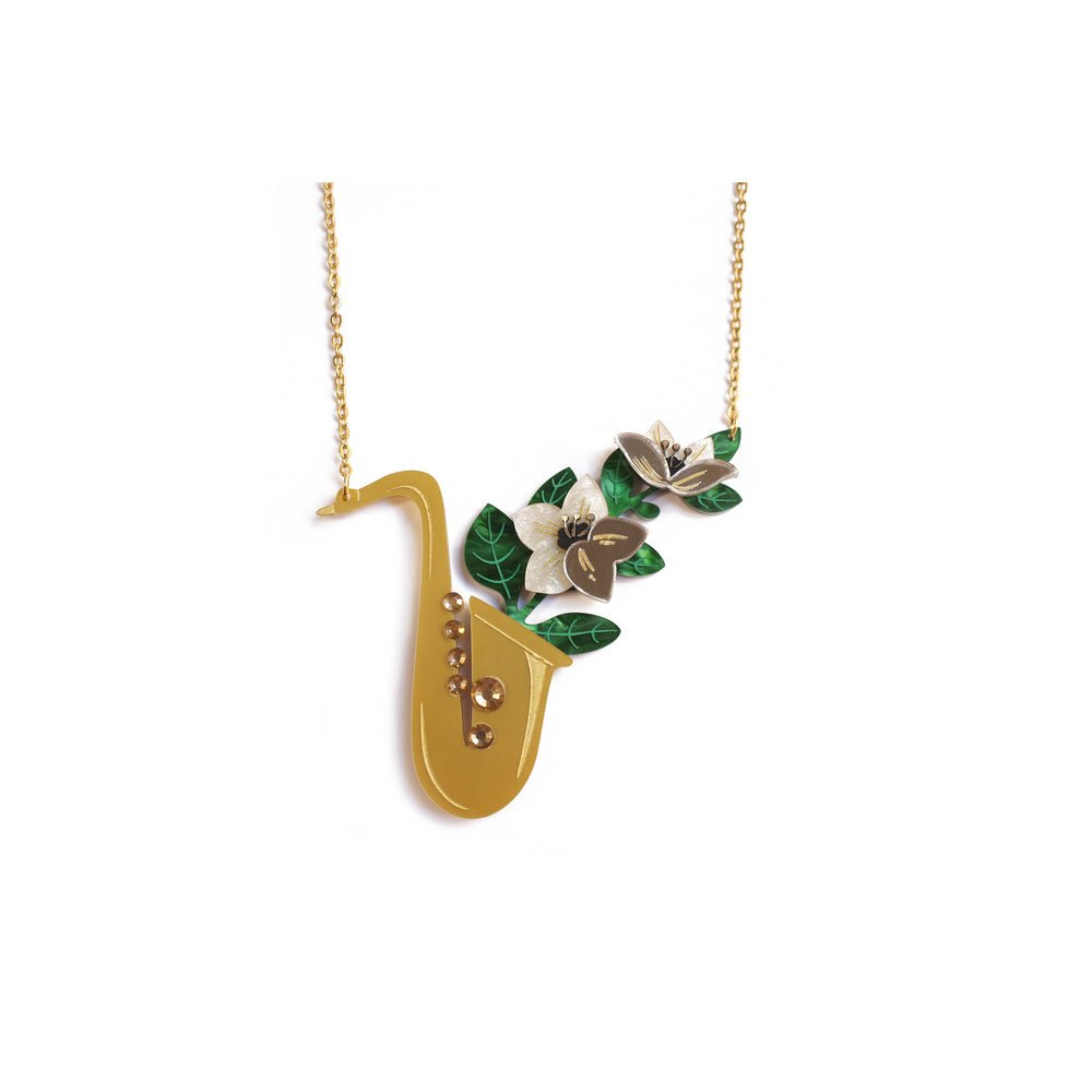Saxophone Necklace by Laliblue by Quirks! at Shirley Shoppe