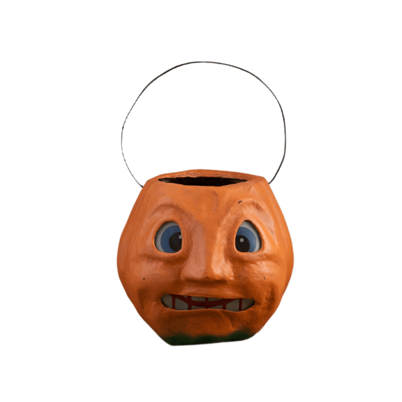 Scary Vintage Pumpkin Bucket Medium by Bethany Lowe Designs by Quirks! at Shirley Shoppe