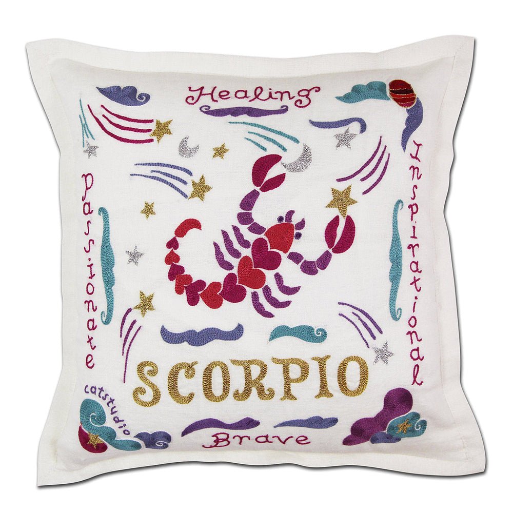 Scorpio Astrology Hand - Embroidered Pillow by Cat Studio by Quirks! at Shirley Shoppe