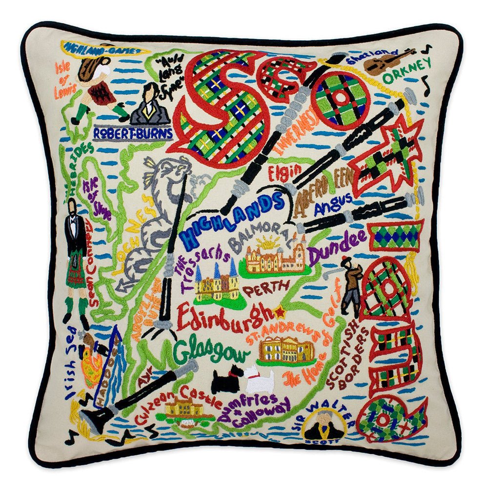 Scotland Hand - Embroidered Pillow by Quirks! at Shirley Shoppe