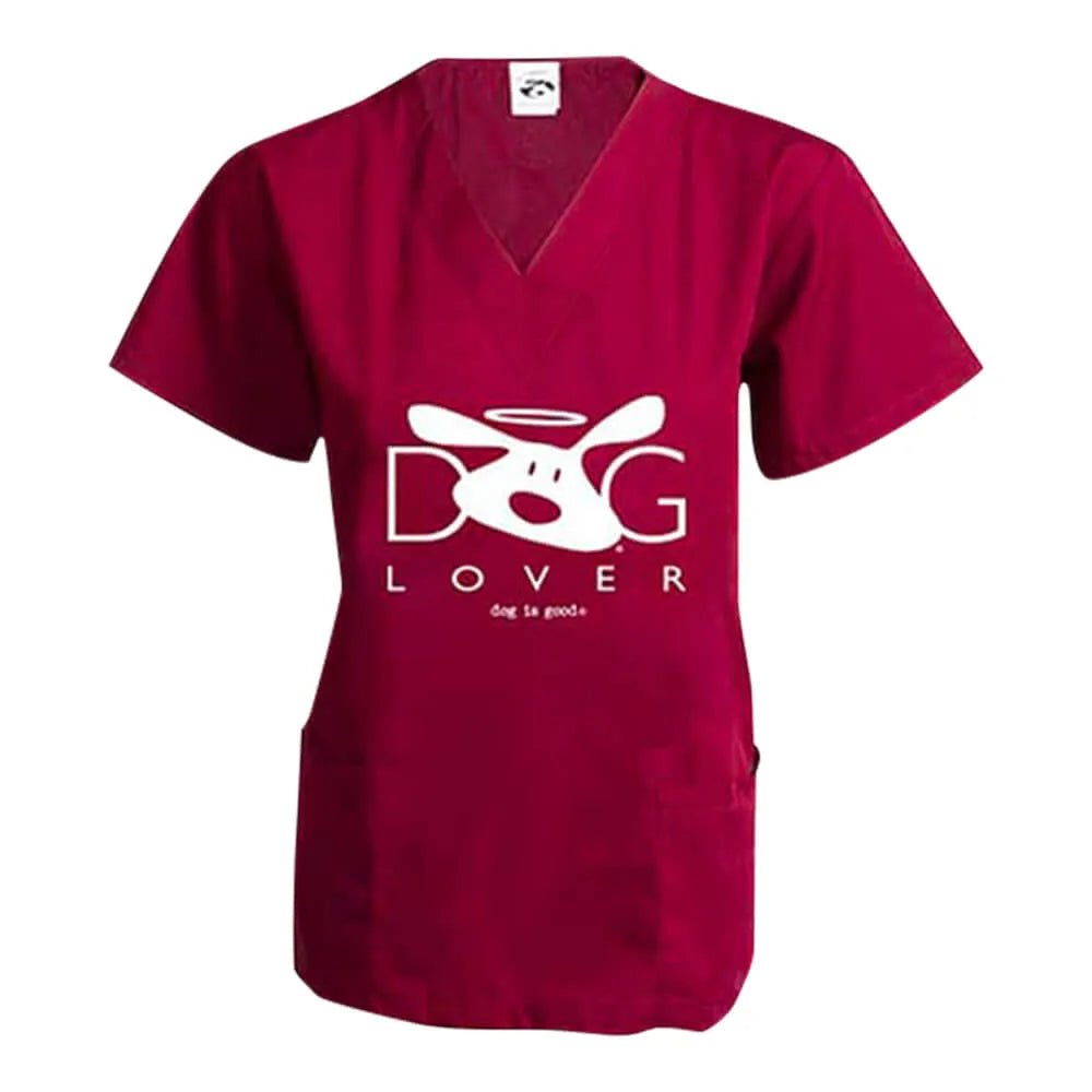 Scrub Top: Dog Lover by Dog is Good at Shirley Shoppe