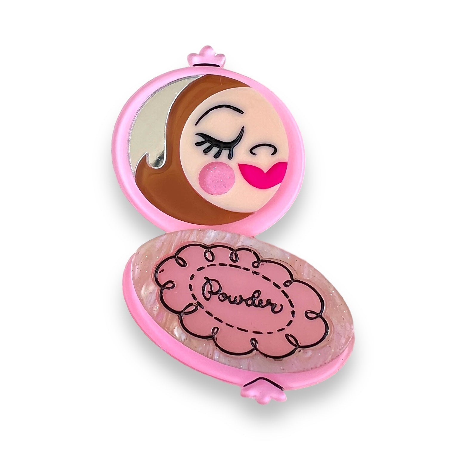 Secret Admirer Brooch PINK by Asia Ellington x Lipstick & Chrome by Quirks! at Shirley Shoppe