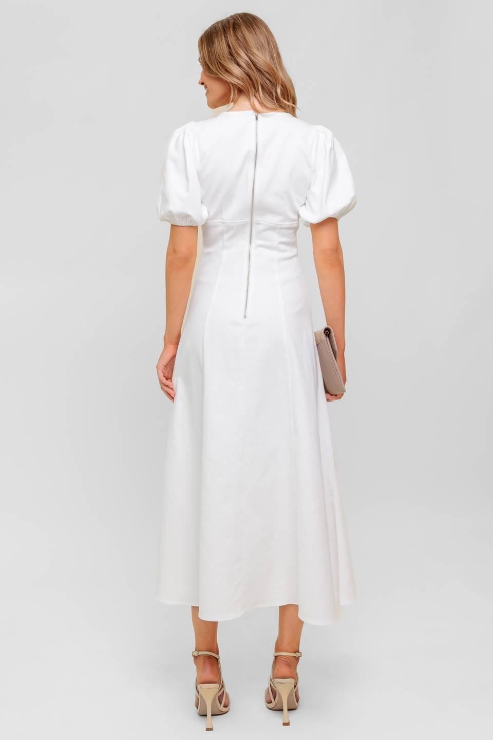 SECRET VINE GLOW WOVEN TWILL MIDI DRESS by Flying Tomato at Shirley Shoppe