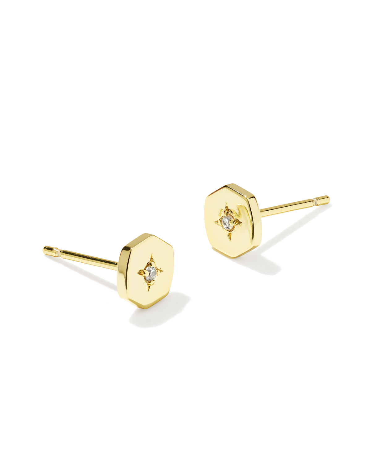 Kendra Scott Arlene Stud Earring Set in Gold White CZ