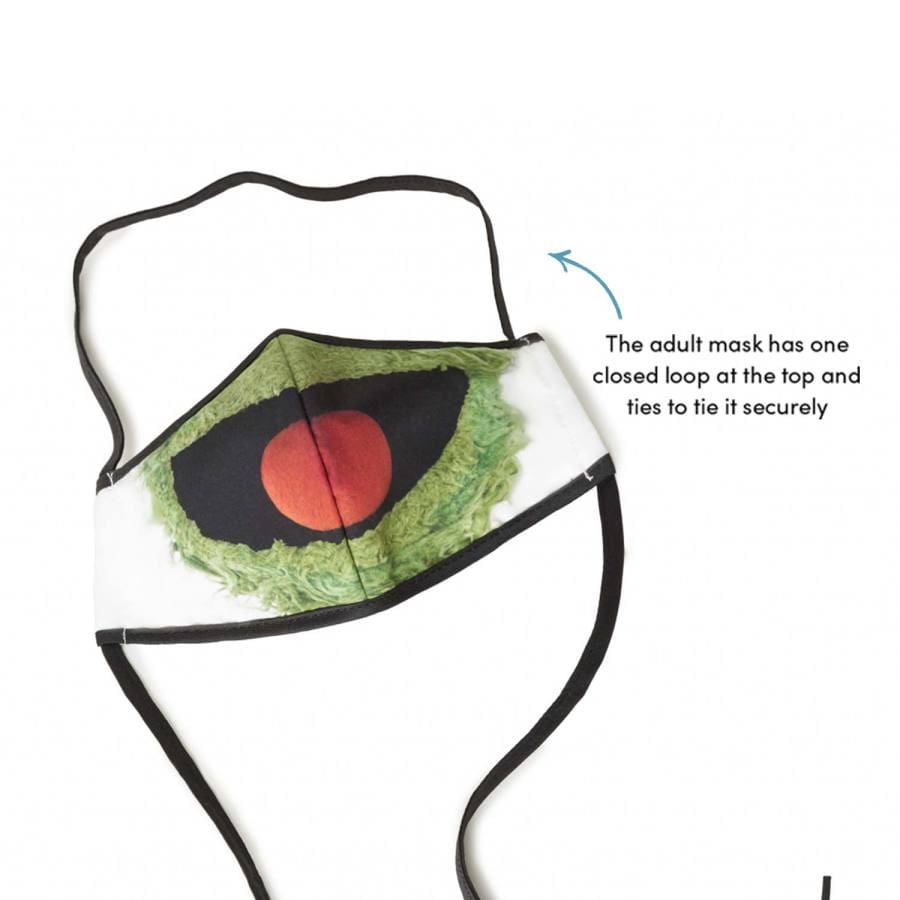 Sesame Street Oscar The Grouch Adult Face Mask