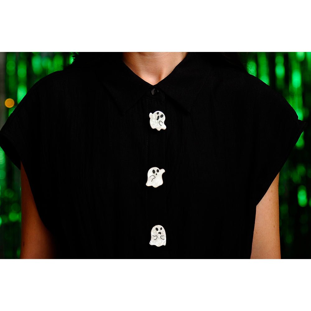 Set Of 4 Ghost Button Covers by Laliblue by Quirks! at Shirley Shoppe