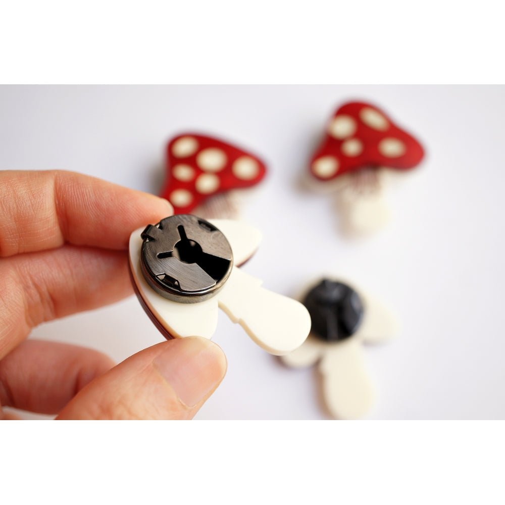 Set of 4 Mushroom Button Covers by Laliblue by Quirks! at Shirley Shoppe