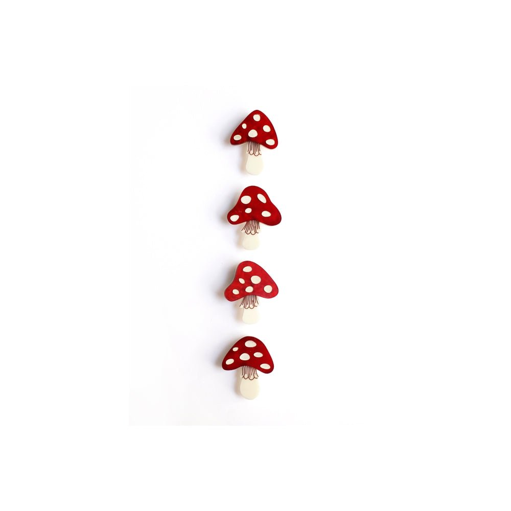Set of 4 Mushroom Button Covers by Laliblue by Quirks! at Shirley Shoppe