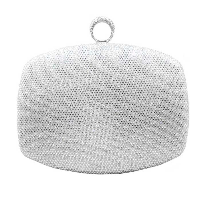 Shimmery Evening Clutch Bag Clasp Closure