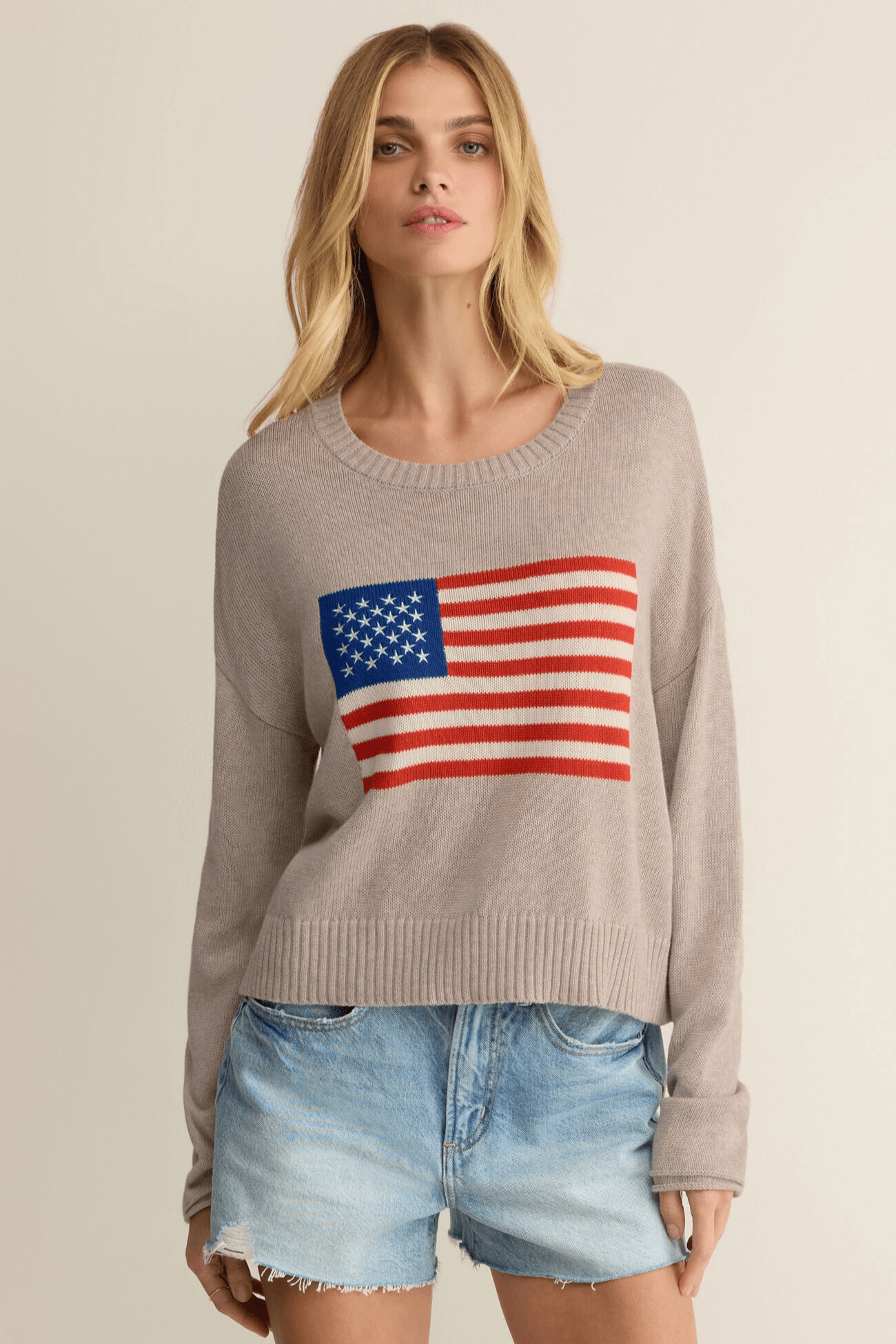 SIENNA PATRIOT SWEATER by z supply at Shirley Shoppe