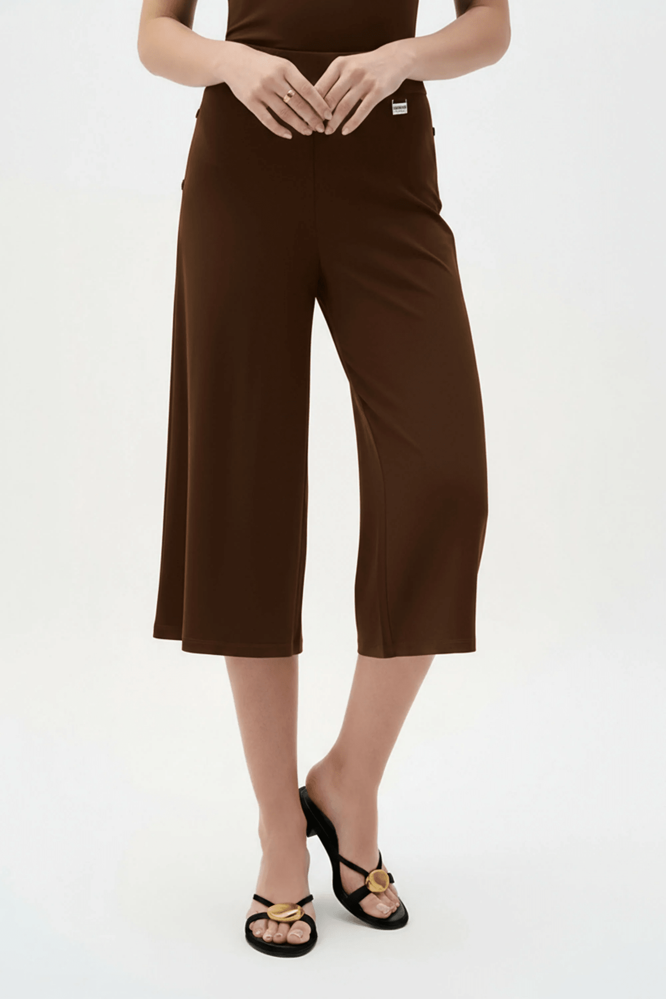 Silky Knit Wide Leg Culotte Pants by Joseph Ribkoff at Shirley Shoppe