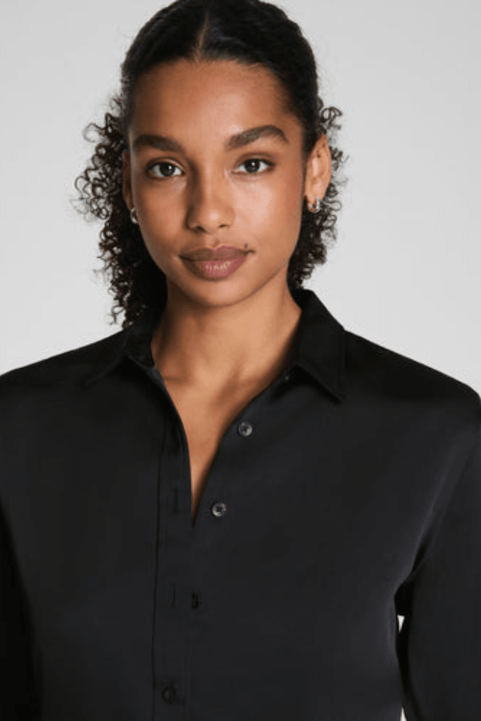 Silky Smooth Button Down by Spanx at Shirley Shoppe